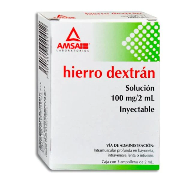 Hierro Dextran 100mg/2ml Ampc3